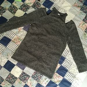 Metallic long sleeve shirt